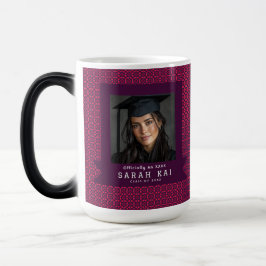 Caneca Mágica Presente de Formatura com Padrão Quadrado Clássico