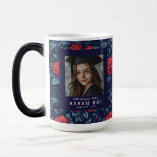 Caneca Mágica Presente de Formatura da Esposa com Padrão de Rosa