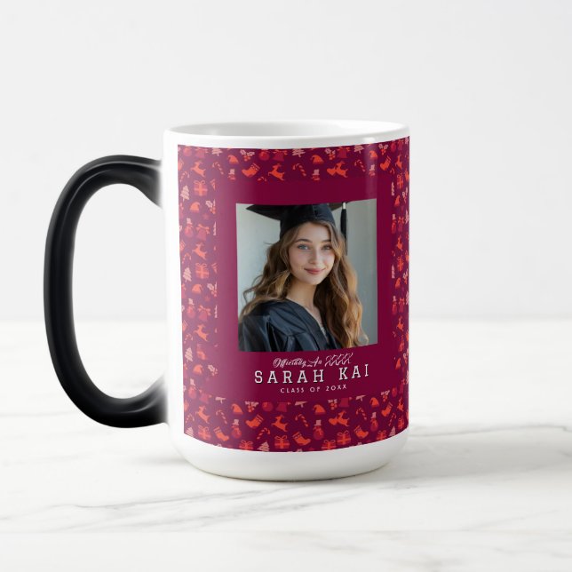 Caneca Mágica Presente de Formatura de Meninos com Tema de Natal (Esquerda)
