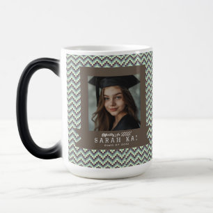 Caneca Mágica Presente de Formatura do Marido com Padrão Geométr