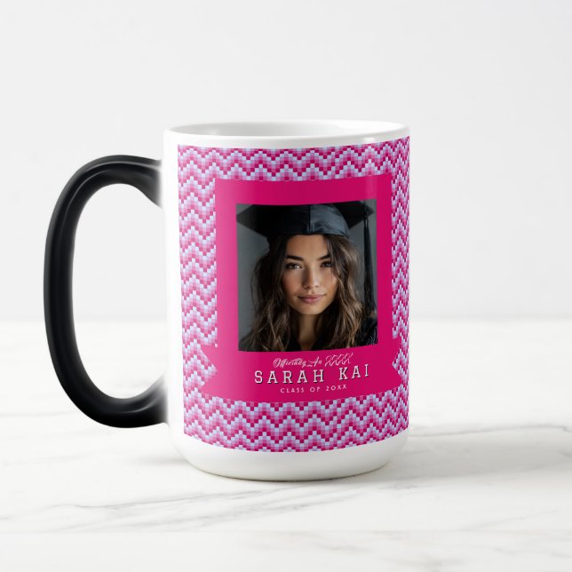 Caneca Mágica Presente de Formatura para Marido com Padrão Abstr (Esquerda)