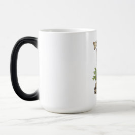 Caneca Mágica Presente de Gato Tabby Cinza Divertido e Relax Mes