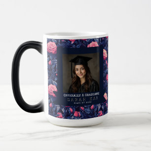 Caneca Mágica Presente de Graduação com Estampa de Rosa Clássica
