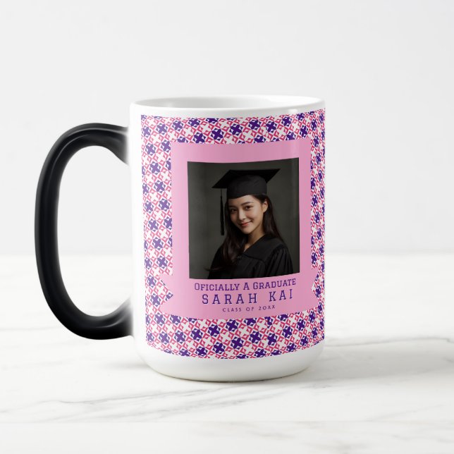 Caneca Mágica Presente de Graduação com Impressão Tribal Ousada (Esquerda)
