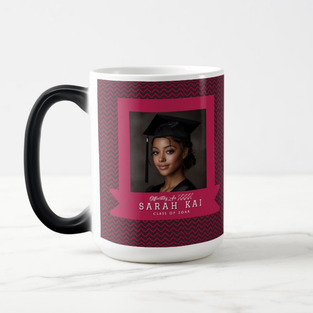 Caneca Mágica Presente de Graduação da Esposa com Estampa Zigzag (Esquerda)