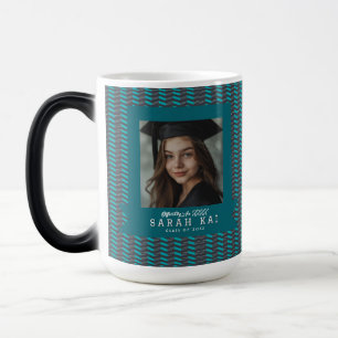 Caneca Mágica Presente de Graduação da Esposa com Impressão Abst