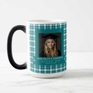 Caneca Mágica Presente de Graduação para Mãe com Estampa Xadrez