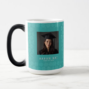 Caneca Mágica Presente de Graduação para Meninos com Padrão de M