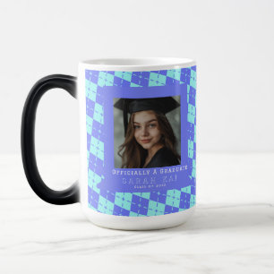 Caneca Mágica Presente de Padrão Xadrez Fofo Para Ele Formatura