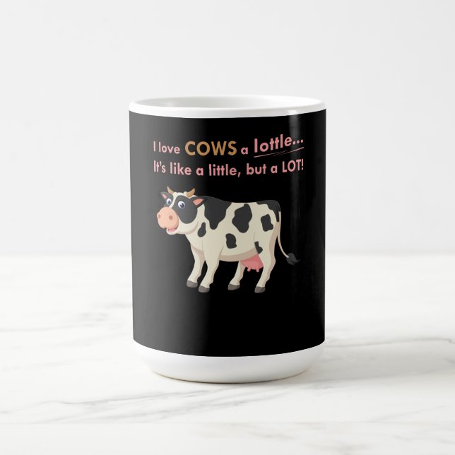 Caneca Mágica Presente de Vaca | Eu Amo Vacas Um Pouco (Center)