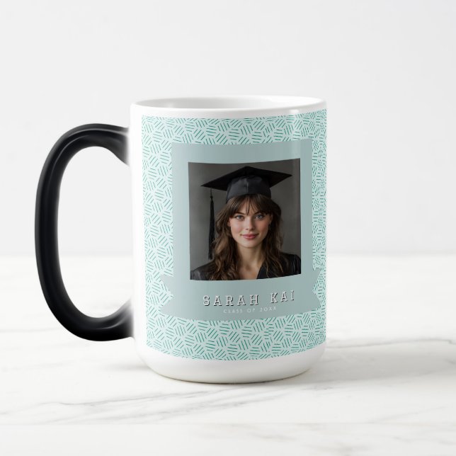 Caneca Mágica Presente Elegante com Impressão de Hexágono para E (Esquerda)