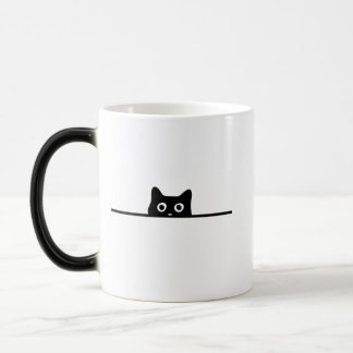 Caneca Mágica Presente engraçado para amantes de gatos pretos e