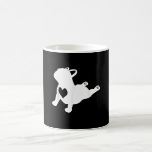 Caneca Mágica Presente para o Bulldog Yoga Pose Love Heart Worko