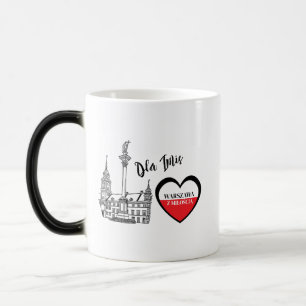 Caneca Mágica Presente Personalizado Polonês Varsóvia Com Amor H