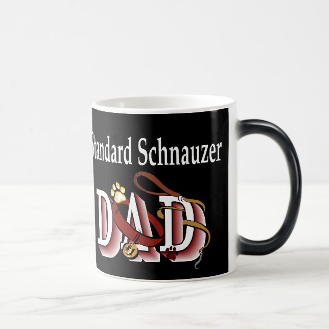Caneca Mágica Presentes de Pai Standard Schnauzer (Direita)