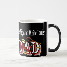 Caneca Mágica Presentes do Pai de Terrier Branco da West Highlan