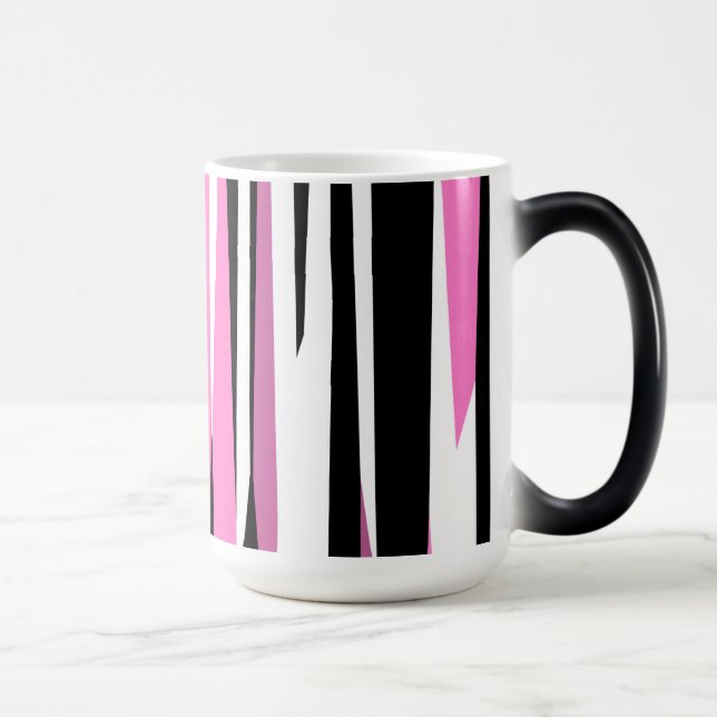 Caneca Mágica Preto e Branco Rosa (Direita)