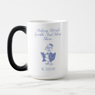 Caneca Mágica Professor de Inglês que Faz Palavras Brilharem & I