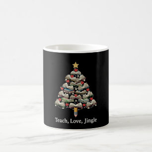 Caneca Mágica Professor Engraçado Natal Ensine Livro de Rimas