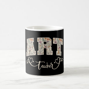 Caneca Mágica Professora de Arte Ensino do Pintor Floral de Flor