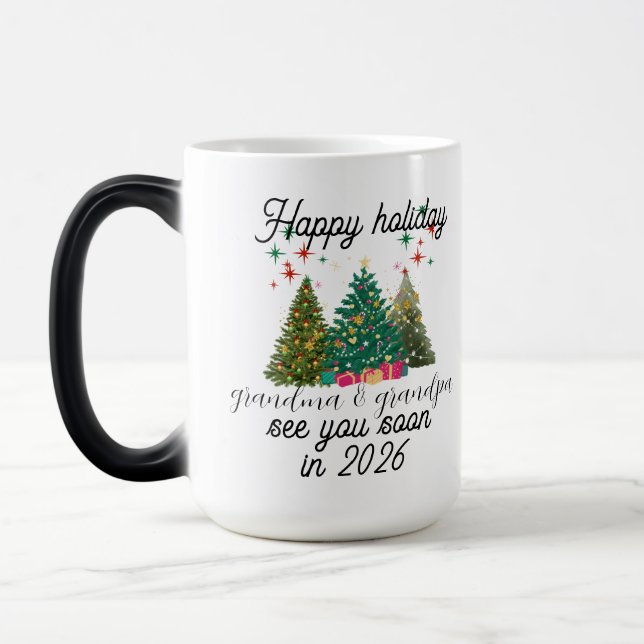 Caneca Mágica Promoted to Grandparents Christmas tree  (Esquerda)