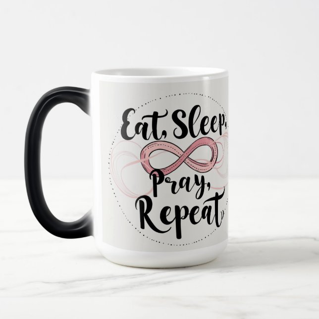 Caneca Mágica Provérbio Comer, Dormir, rezar (Esquerda)