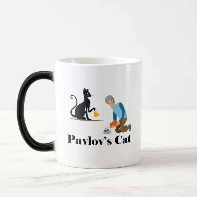 Caneca Mágica Psicologia Gata de Pavlov (Esquerda)
