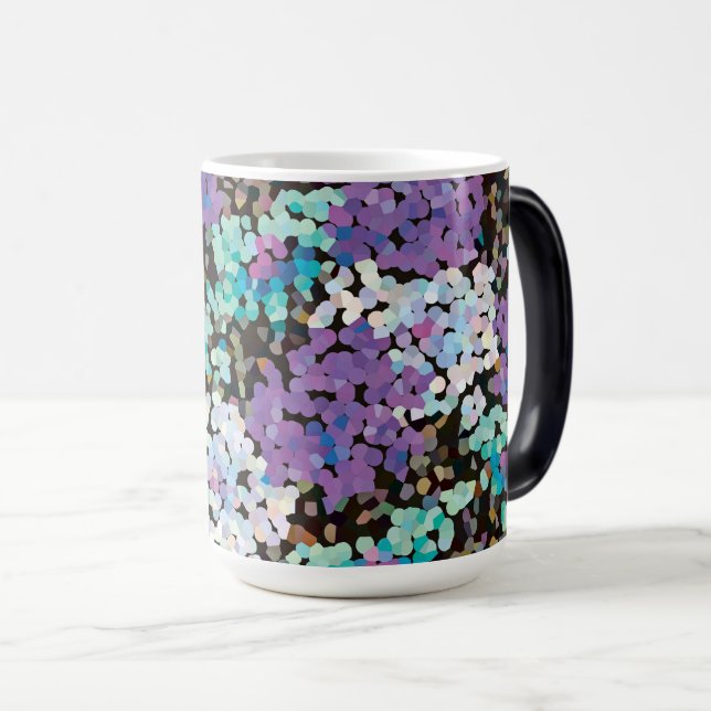 Caneca Mágica Purple Crystal Floral Blooms (Frente Esquerda)