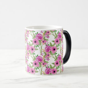 Caneca Mágica Púrpura Púrpura Aquarela Sem Costura Padrão