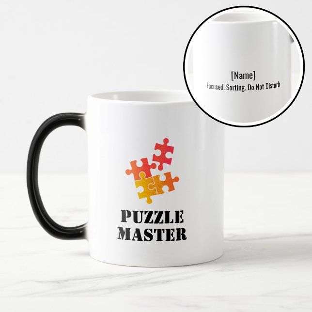 Caneca Mágica Puzzle Master Jigsaw Lovers Funny Quote (Criador carregado)
