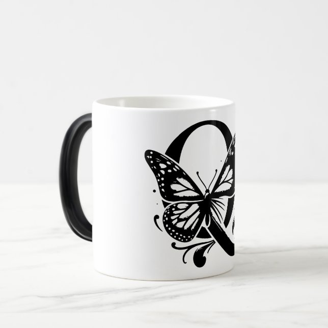 Caneca Mágica Q Alphabet black butterfly (Frente Esquerda)