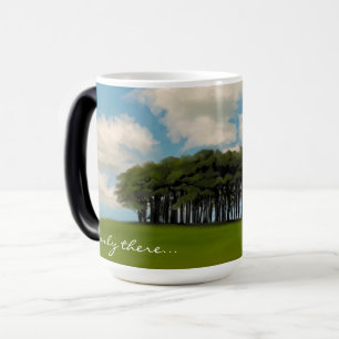 Caneca Mágica Quase três árvores são o ponto de referência d