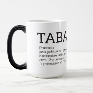 Caneca Mágica Québec Tabarnak Juron Joual Humor Français