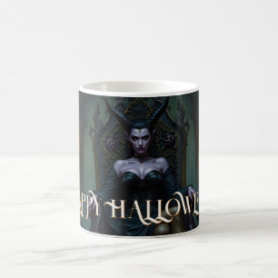Caneca Mágica Rainha Demônio Trono à Luz de Velas
