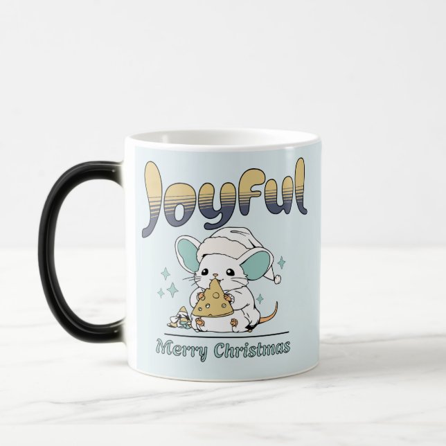 Caneca Mágica Rato Fofo Feliz Natal (Esquerda)