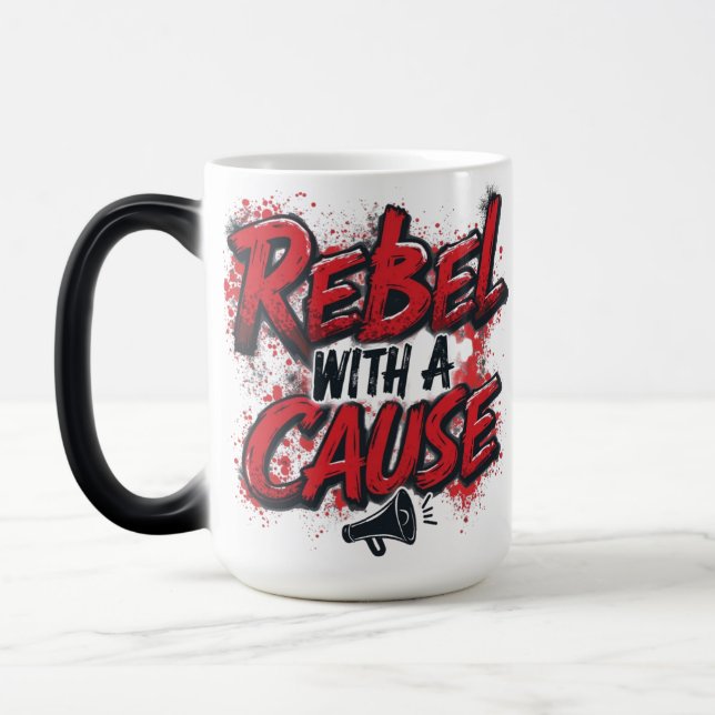 Caneca Mágica Rebelar com uma causa (Esquerda)