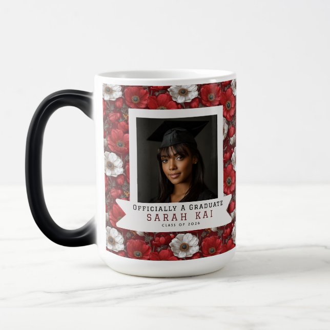 Caneca Mágica Recordo Fotográfico de Anêmonas Clássicas (Esquerda)