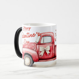 Caneca Mágica Red Truck Valentines