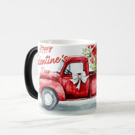 Caneca Mágica Red Truck Valentines