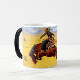 Caneca Mágica Remington Old West Horse and Cowboy