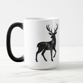 Caneca Mágica Rena Silhueta Estelar Personalizada