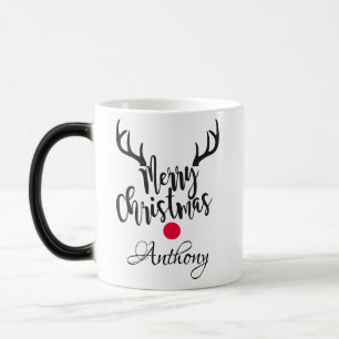 Caneca Mágica renas personalizadas - natal alegre