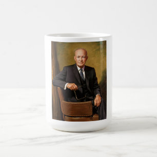 Caneca Mágica Retrato oficial do presidente Dwight Eisenhower na