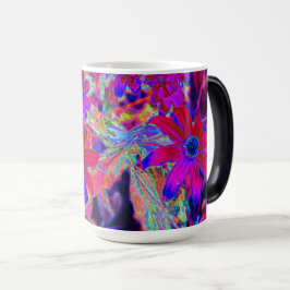 Caneca Mágica Retro Crimson Psicodélico e Flores Selvagens Magen