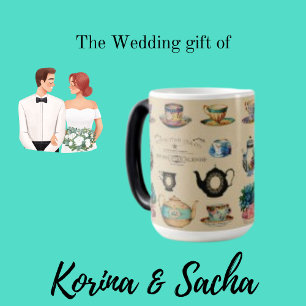 Caneca Mágica Retro Teacup Vintage Advertisement Coffee Mug