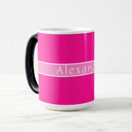 Caneca Mágica Rosa Quente Nome Personalizado