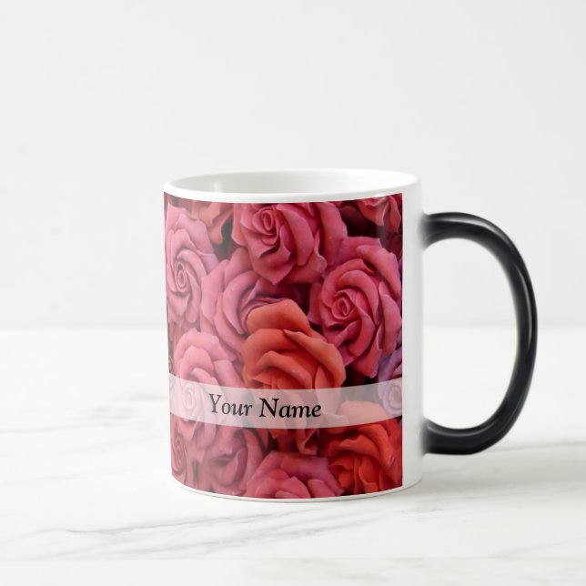 Caneca Mágica Rosas florais cor de rosa (Direita)