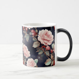 Caneca Mágica Rosas rosa no céu escuro