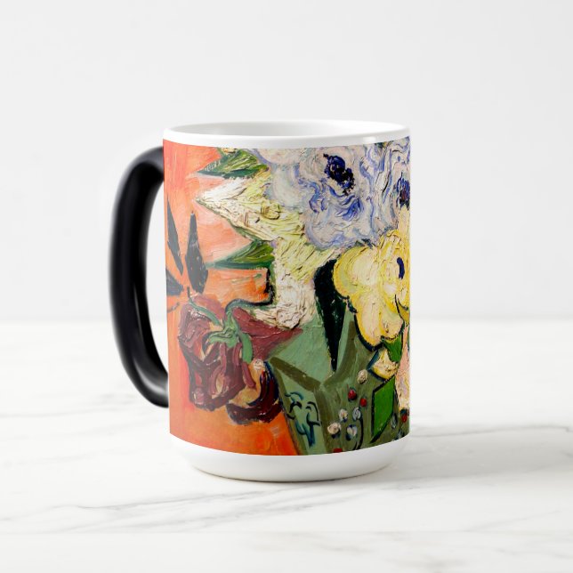 Caneca Mágica Rosas Van Gogh e Anemones (Frente Esquerda)