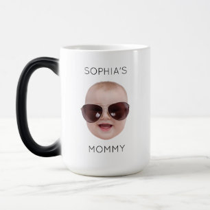 Caneca Mágica Rosto de bebê com foto de criança presente para fa